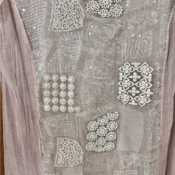 Simply Couture Mauve Embroidered Midi Dress - Picture 3 of 5